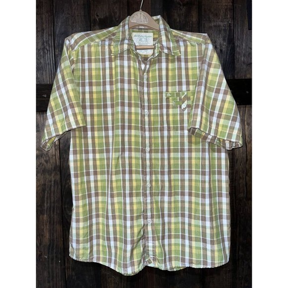 Quicksilver Men's Plaid Button Down SS Shirt Size XL - Picture 1 of 9